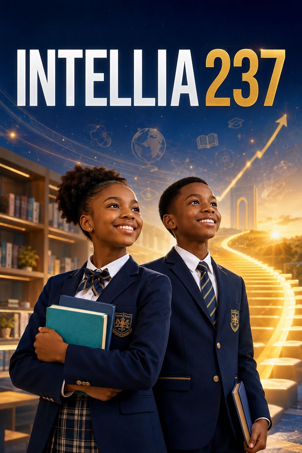 Deux élèves du secondaire préparant leur avenir avec INTELLIA237